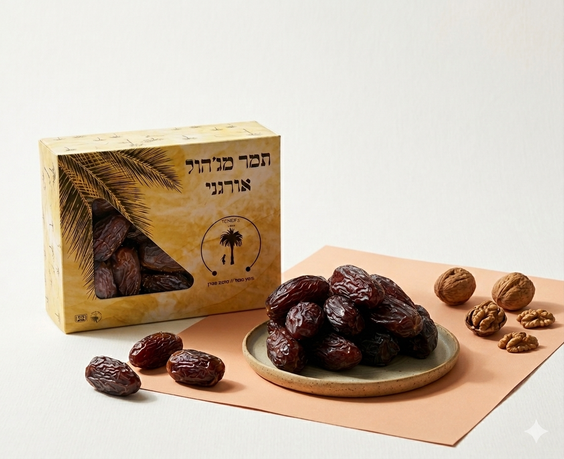 מארז תמר מג'הול אורגני 1 ק״ג של משק אנגל
